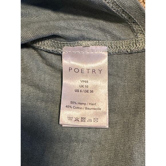 Poetry Hemp & Cotton Longline Tunic Top – Sage Green Size US 6 Coastal Lagenlook - Picture 7 of 7